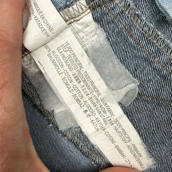 ZARA Woman Patchwork Denim Mini Skirt 100% Cotton A-Line Small - Picture 7 of 9